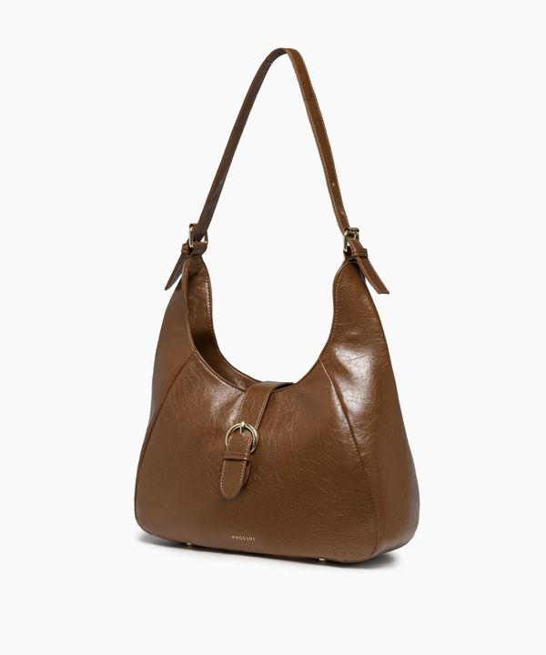 Torebka damska typu hobo brązowa