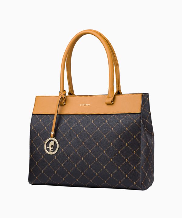 Elegancka logowana torebka damska typu shopper
