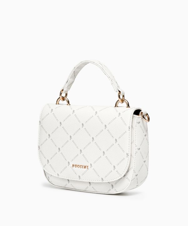 Torebka damska listonoszka crossbody biały monogram