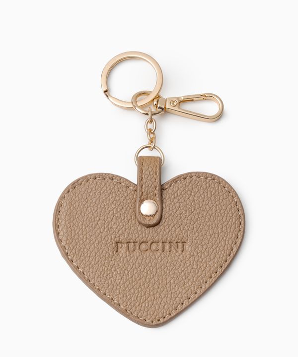 Charms do torebki serce beżowe