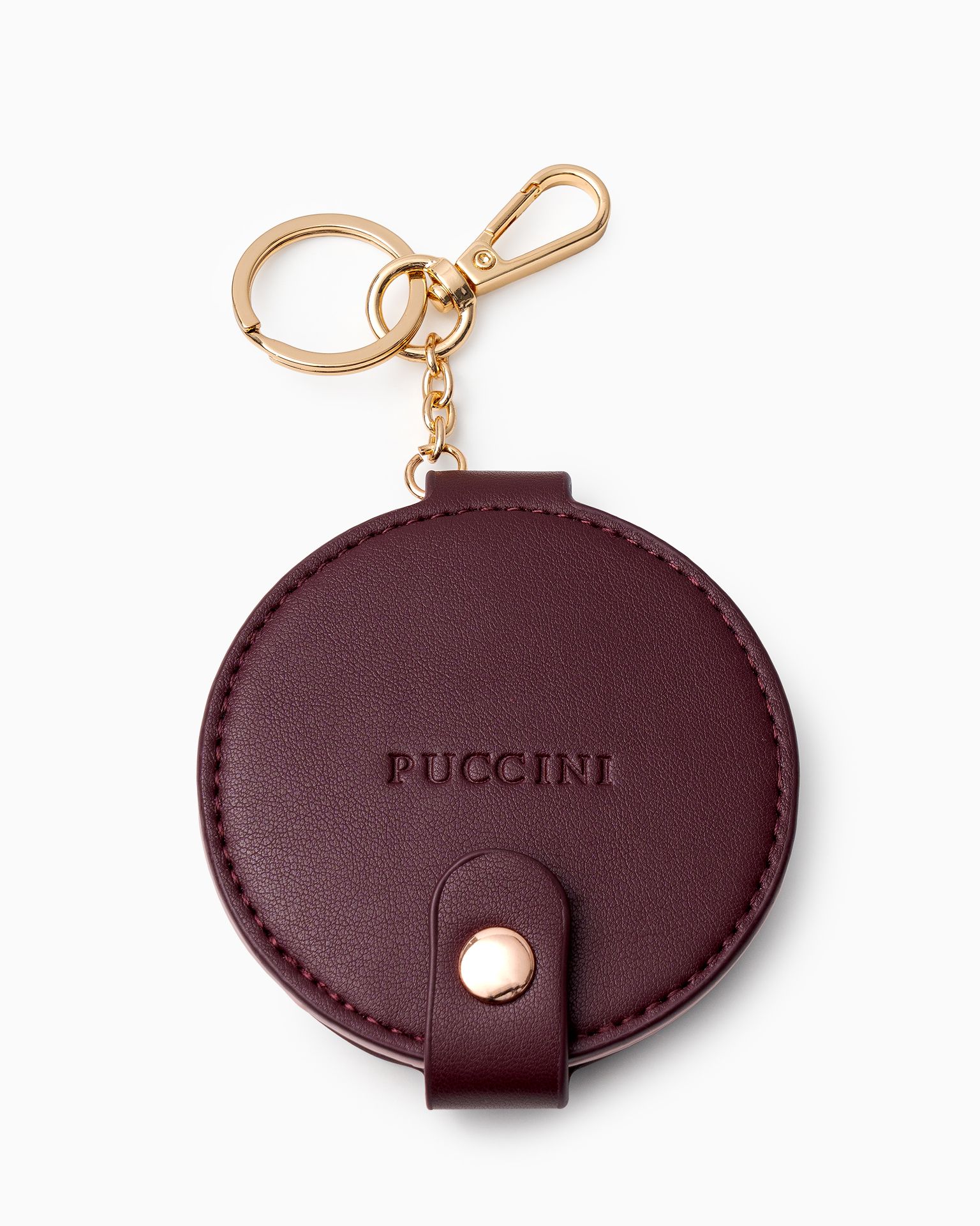Charms do torebki z lusterkiem burgundowy