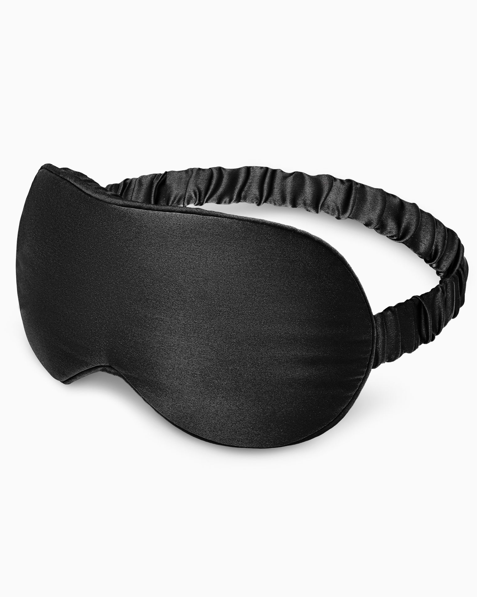 Opaska na oczy do spania 3D jedwabna czarna