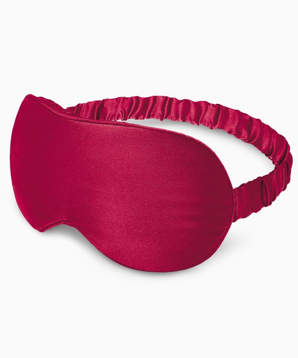 Opaska na oczy do spania 3D jedwabna czerwona