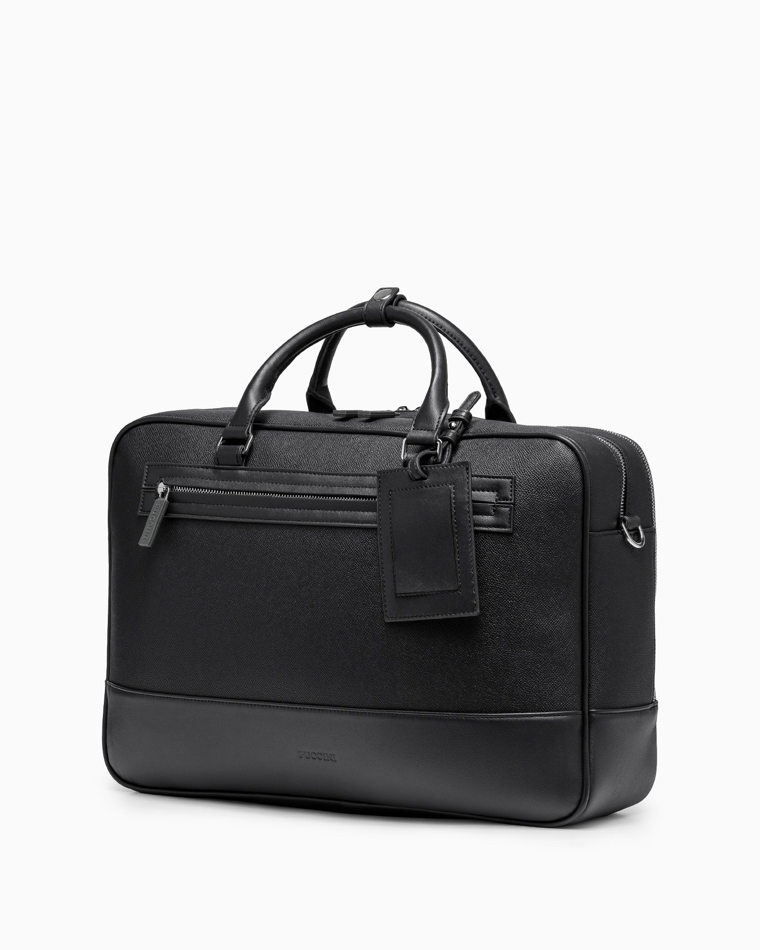 Torba na laptopa 17 cali ze skóry ekologicznej elegancka czarna