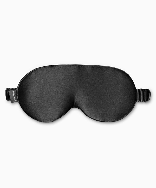 Opaska na oczy do spania 3D jedwabna czarna