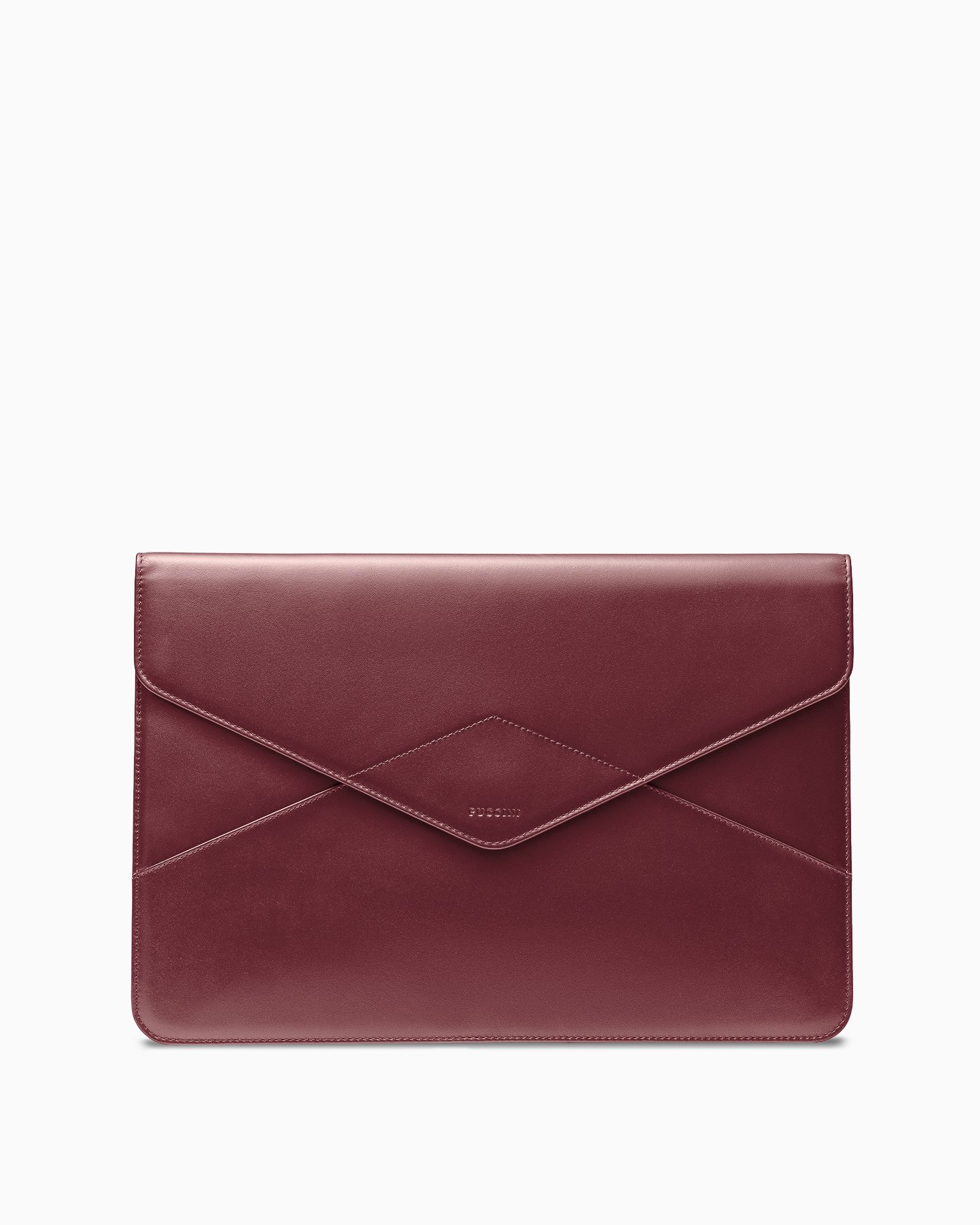 Etui na laptopa 13 cali ze skóry naturalnej bordowe