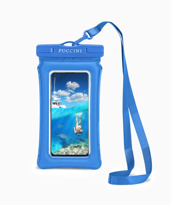 Etui na telefon wodoodporne niebieskie
